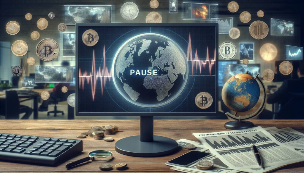 Cryptocurrency market pauses amidst geopolitical tensions