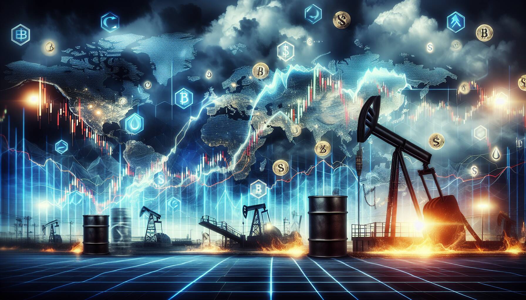 Surge in oil prices and crypto market volatility amidst geopolitical tensions